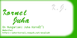 kornel juha business card